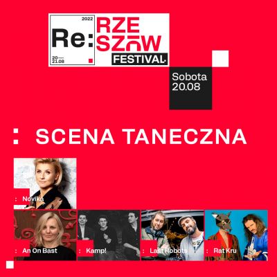 Grafika promocyjna RE: Rzeszów Festival scena taneczna - sobota
